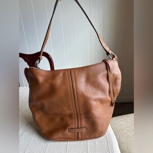 Vince Camuto Leather Hobo Shoulder Bag Hickory Brown